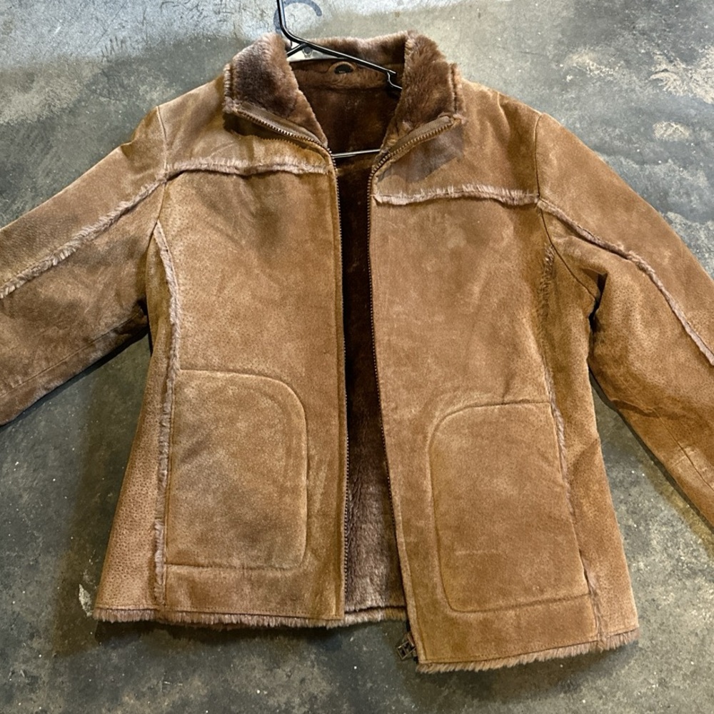 Fur Brown Coat!! Great Great condition!
